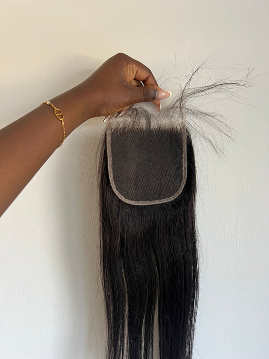 Ready To Ship: XO Straight Closure - 5x5 (HD Lace)